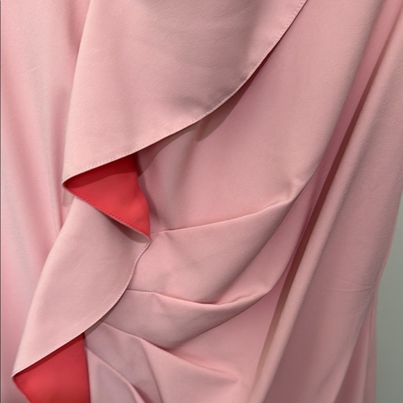 ANTONIO MELANI Pink Sheath Dress Asymmetrical Sleeveless - Picture 3 of 9